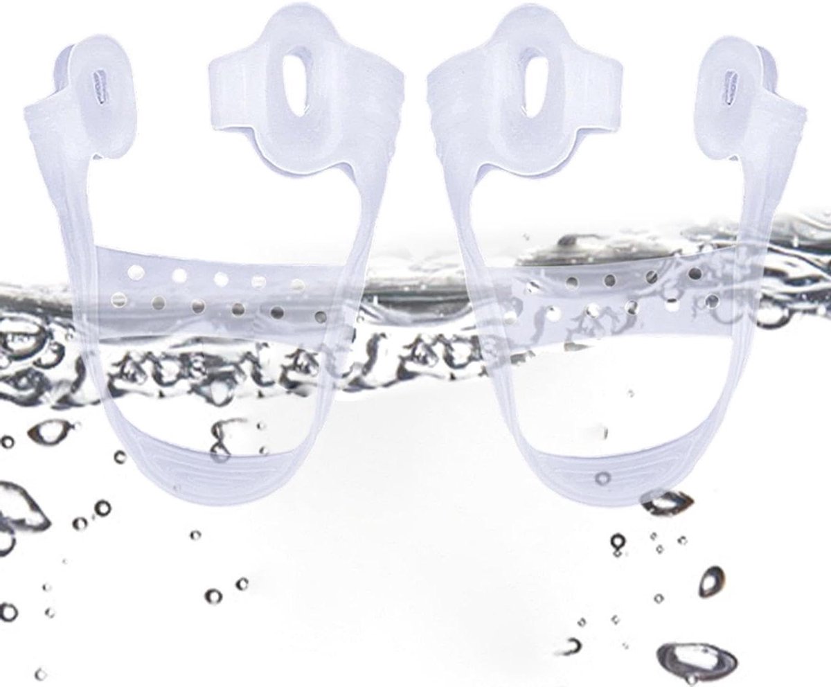 Teenspreider Paar - Teen Corrector - Voet Comfort - Dubbele Opening - 1 Paar - Transparant