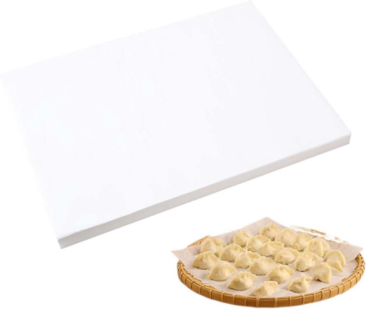 Bakpapier, voedselkwaliteit, vierkant, anti-aanbaklaag, 50 vellen, bakpapier om te bakken, voor ravioli, koekjes, airfryer, oven, restaurant, keuken, thuis gebruik