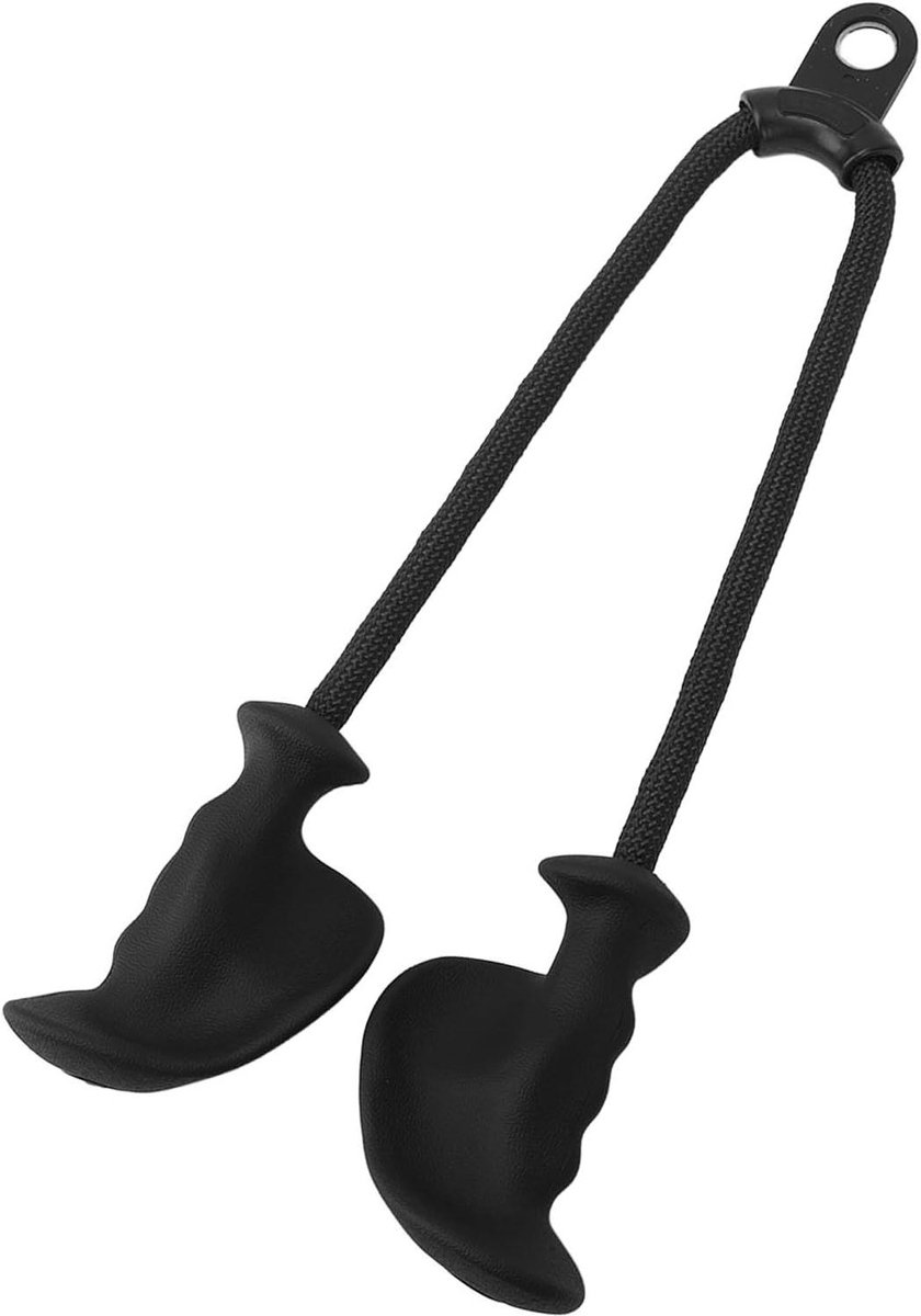 Triceps Touw - Fitness Accessoire - Krachttraining Thuis - Duurzaam TPE Nylon - 20x18x7 cm - Zwart