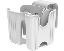 Drankhouder kinderzitje - Kinderwagen organizer - Auto reizen - Verstelbare basis - 16x13x11 cm - Grijs