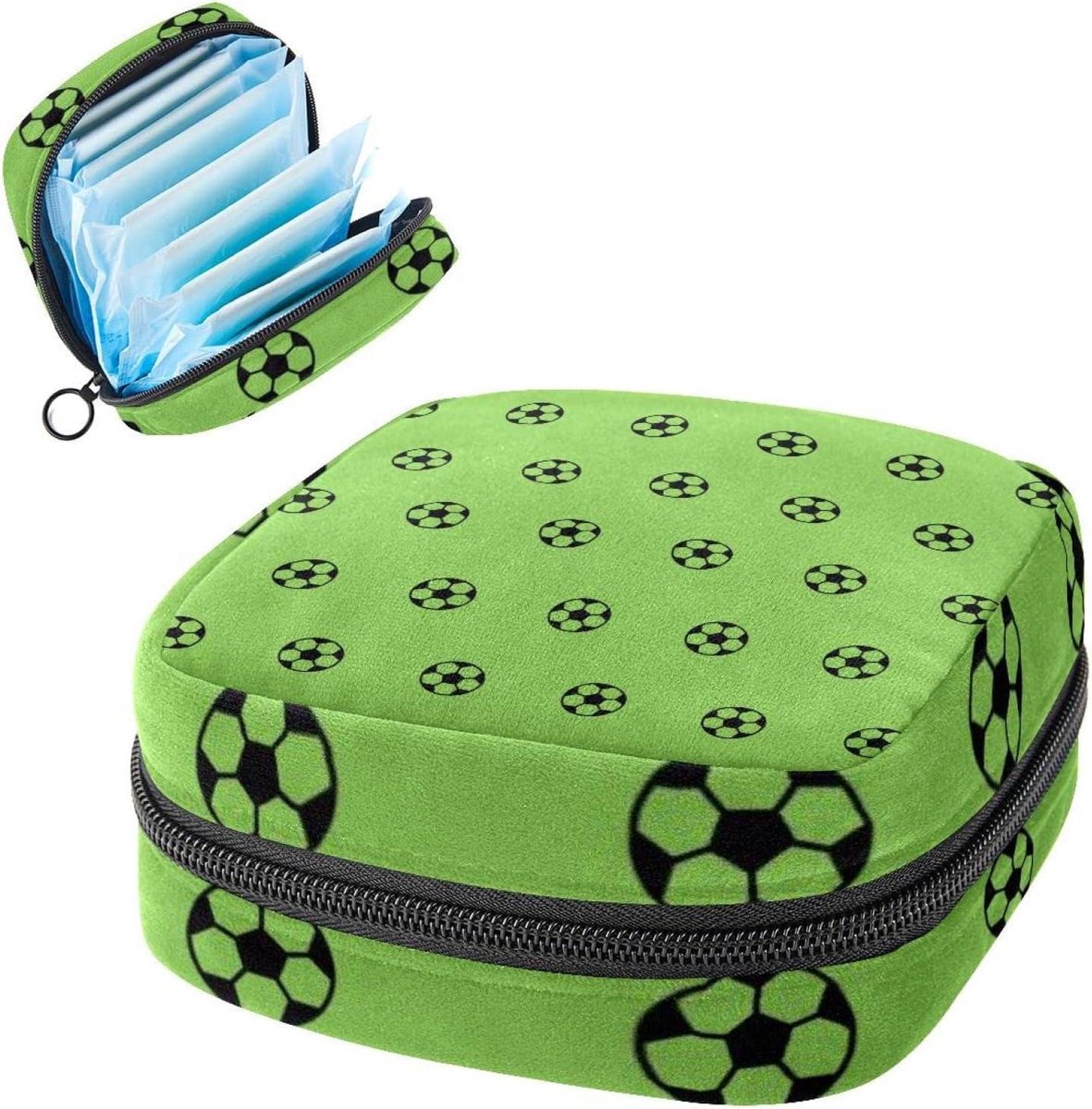 Maandverband Opbergtas - Periode Portemonnee - Hygiëne Producten Opbergen - Zacht en Duurzaam Materiaal - 17x17x12 cm - Meerkleurig