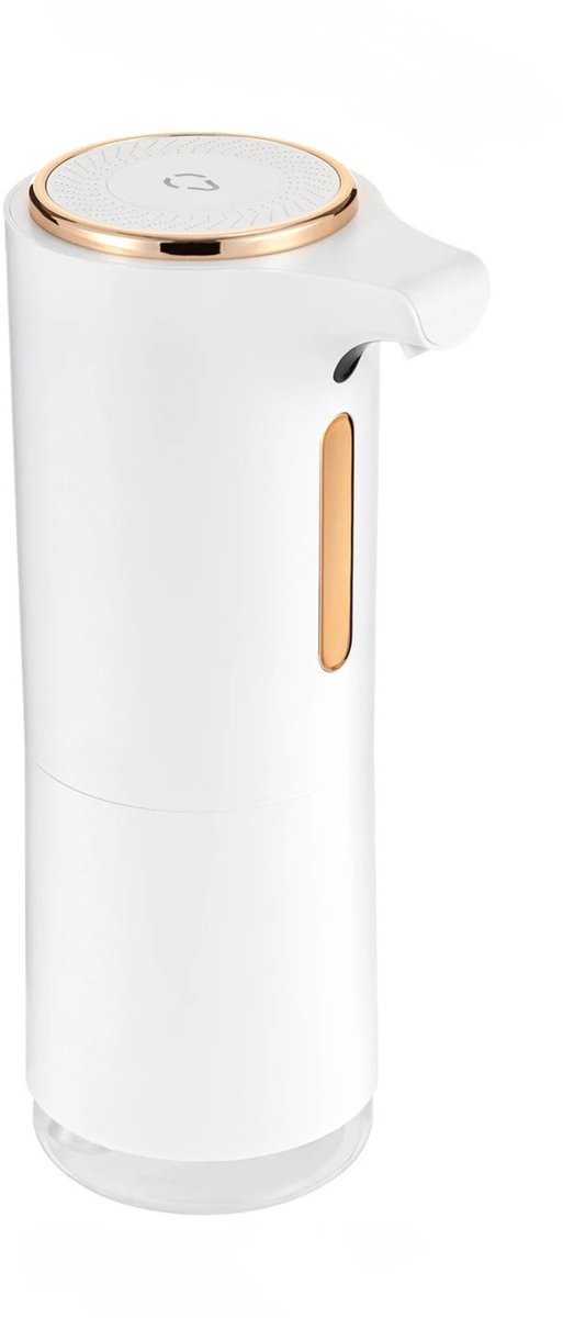 Stervia Automatische Zeepdispenser - Zeepdispenser Met Sensor - Oplaadbaar - Vloeibaar Zeep - 250 ML - Wit/Goud - 10,15 x 7,44 x 19,7 cm
