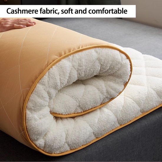 Japanse vloermatras - Draagbare futon - Ruimtebesparend slapen - Ergonomisch ontwerp - 120x200cm - Oranje — afbeelding 2