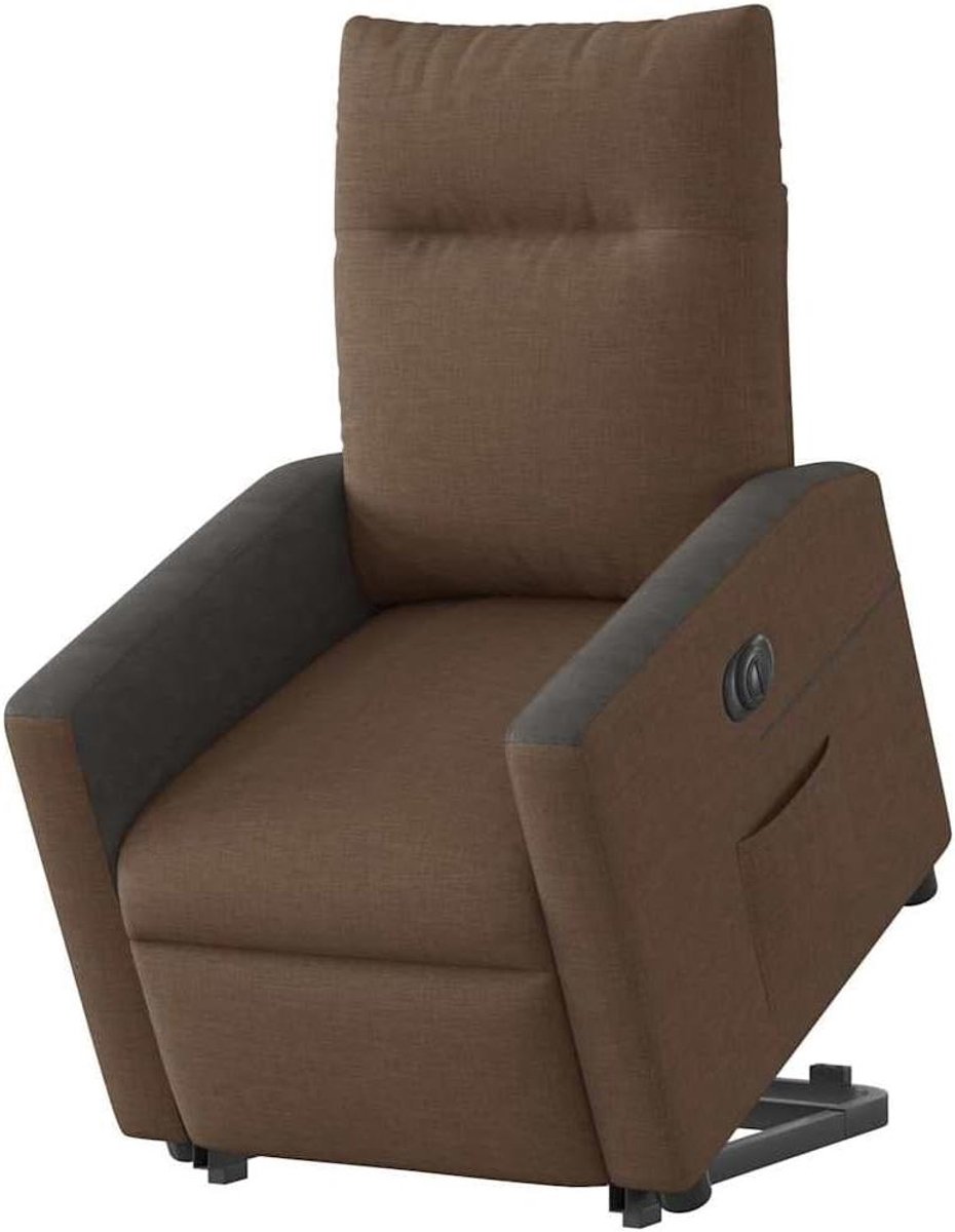 Elektrische Sta-op-stoel - Verstelbare Fauteuil - Comfortabel Ontspannen - Ingebouwde Hefunctie - 54 cm Zitdiepte - Bruin