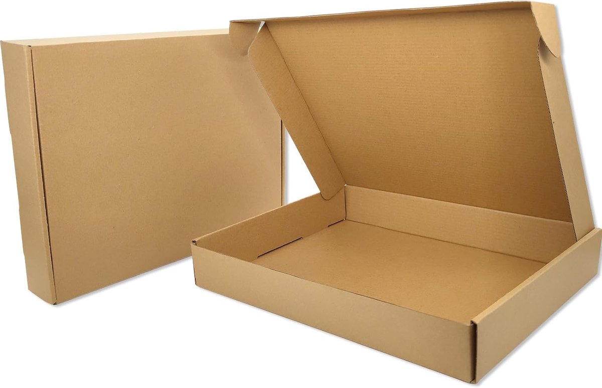 Verzenddoos met Bovenklep - Pakket Brievenbus - Sterke Doos - Postdoos - 25 Stuks - 330x254x50mm - Bruin - van Imperatoris