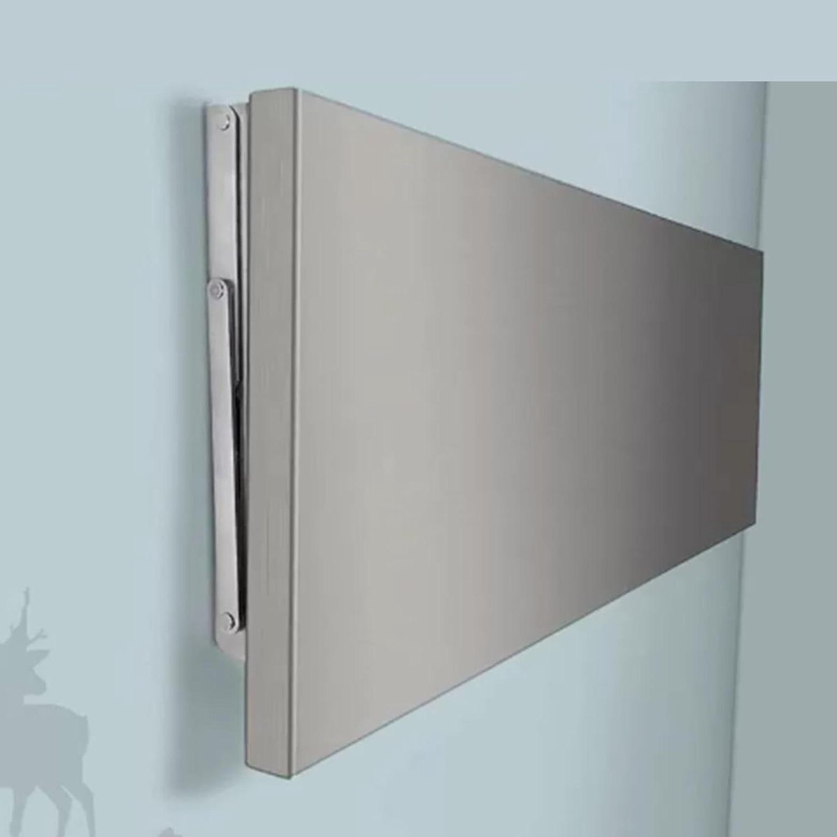 Wandklaptafel - Opklapbaar bureau - Ruimtebesparend werken - Roestvrij staal 304 - 120x30cm - Geborsteld