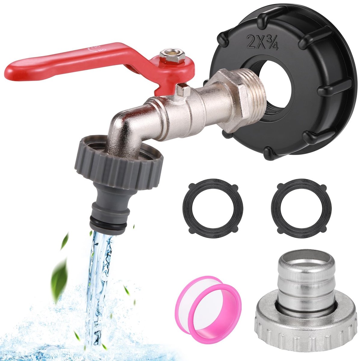 Dailygoody - tankfittingen - Lekvrije tankkraanadapter - 3/4 inch - Wateropslagtankkraan - Tuinslangverbinder - Geschikt voor buiten - Gelegeerd s...