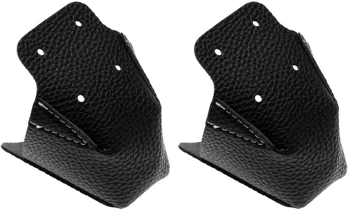 Dailygoody - Anti-wrijving Roller Skate Toe Cap Guards - Duurzame bescherming - Zwart - PU lederen skate cap cover - Universele pasvorm - Geschik