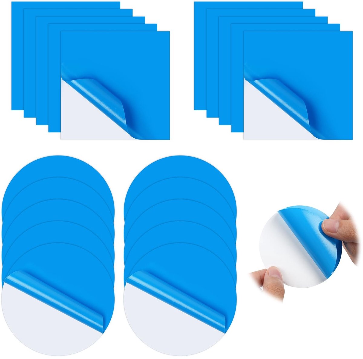 Dailygoody - Vinyl reparatiepleisters - Zelfklevende PVC pleisters - Voor hot tubs en opblaasbare zwembaden - 20 stuks - Ideaal voor snel herstel - Ge
