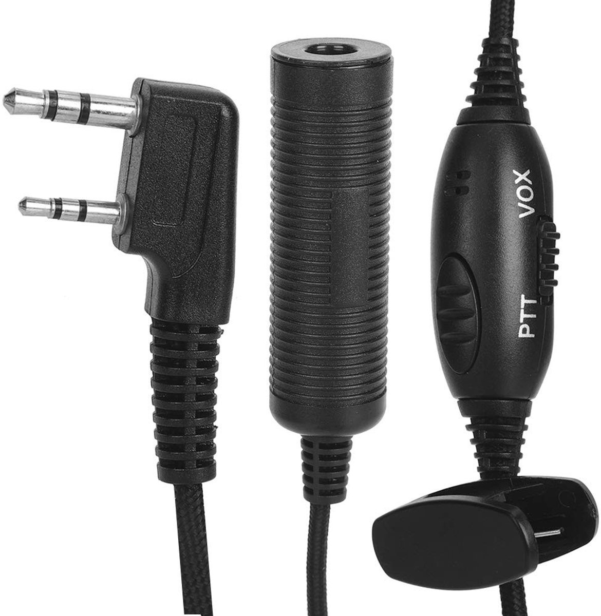 Dailygoody - Two Way Radio Kabel - 2.5mm 3.5mm Plug - Handige sleutel - Adapter - Militaire Kabel - Geschikt voor Walkietalkies - 2Pin