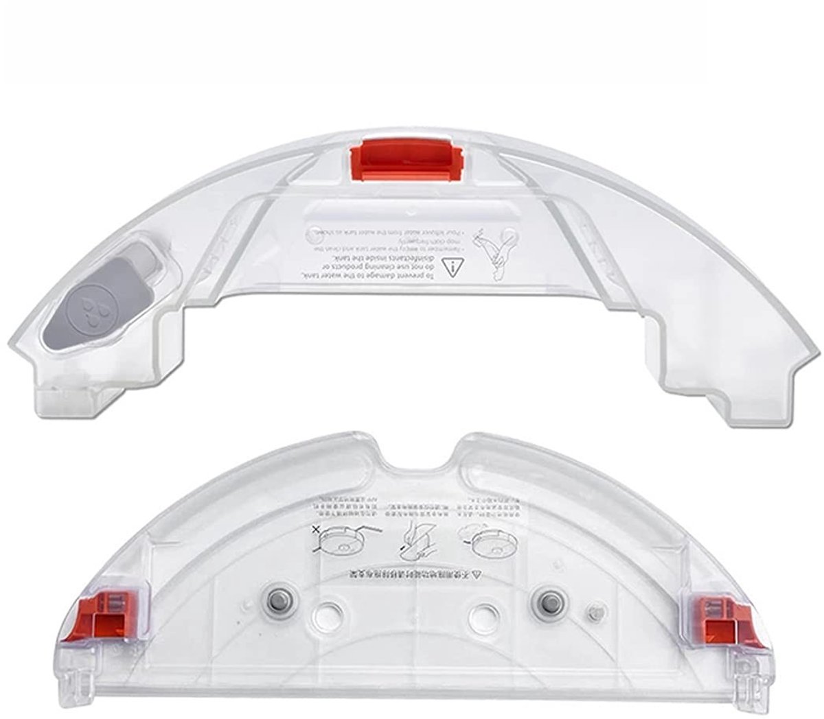 Dailygoody - Dweilaccessoires - Dweildoekhouder - Eenvoudig te installeren - Transparante kleur - Watertank - Geschikt voor Xiaomi Roborock S5, S6...