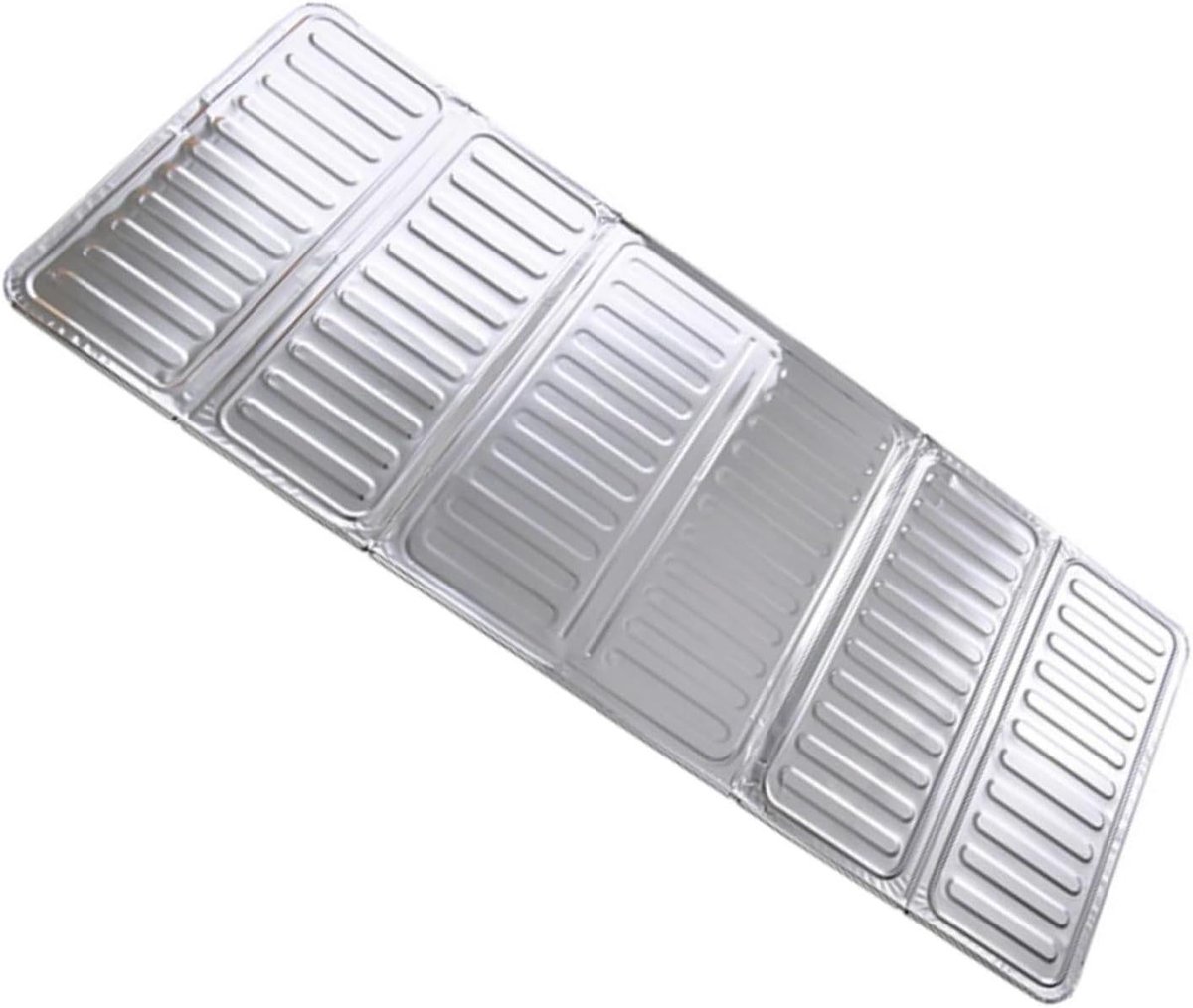 Metalen Gasschot Spatbord Kookplaat Vetvrije Keuken Opvouwbaar Ontwerp 33x12 cm Zilver