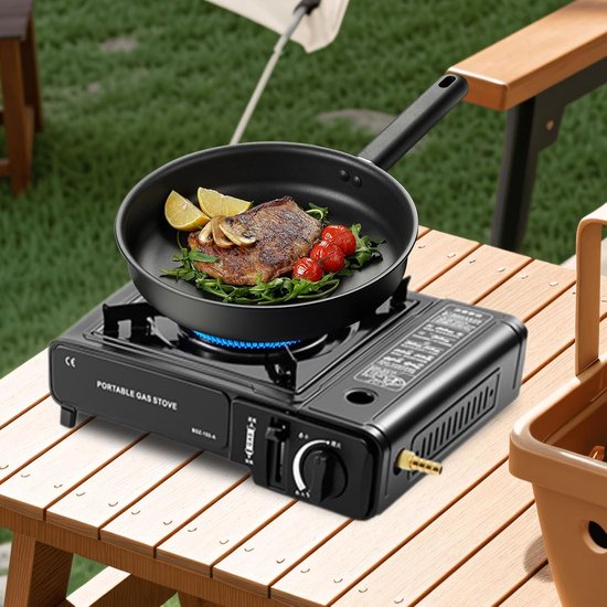 Kampeer Kooktoestel - Buiten Kookbrander - Outdoor Koken - Geoptimaliseerde Windweerstand - 357 x 317 x 96 cm - Zwart — afbeelding 4