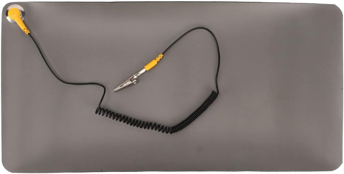 Antistatische Mat - ESD Tafelkleed - Elektronica Reparatie - 3-Laags Rubber - 1 - Grijs