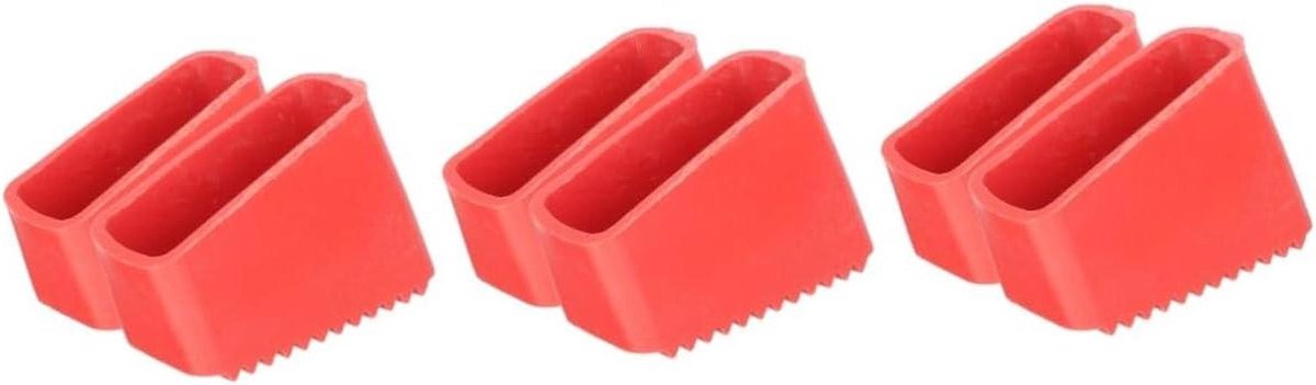 Ladder Voetbeschermers - Ladderdoppen Rubber - Vloer Beschermen - Anti-slip Stabiliteit - 5.5x3.8x2.5cm - Rood