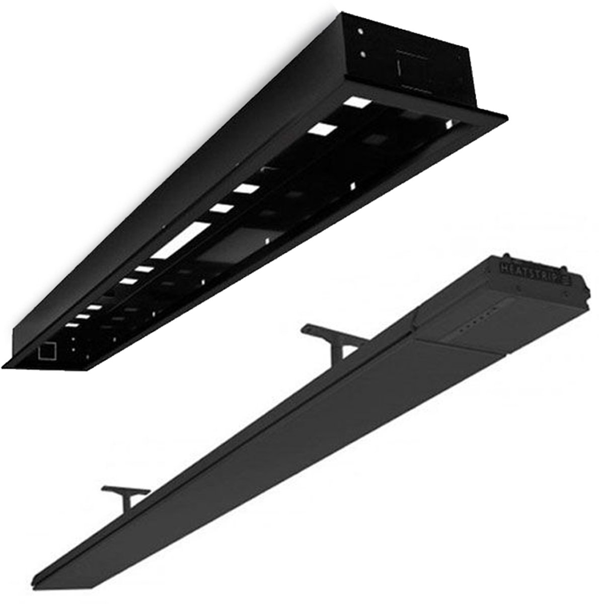 Heatstrip Recessed Mounting Frame Flushmount for Design 2400W with remote control - Black