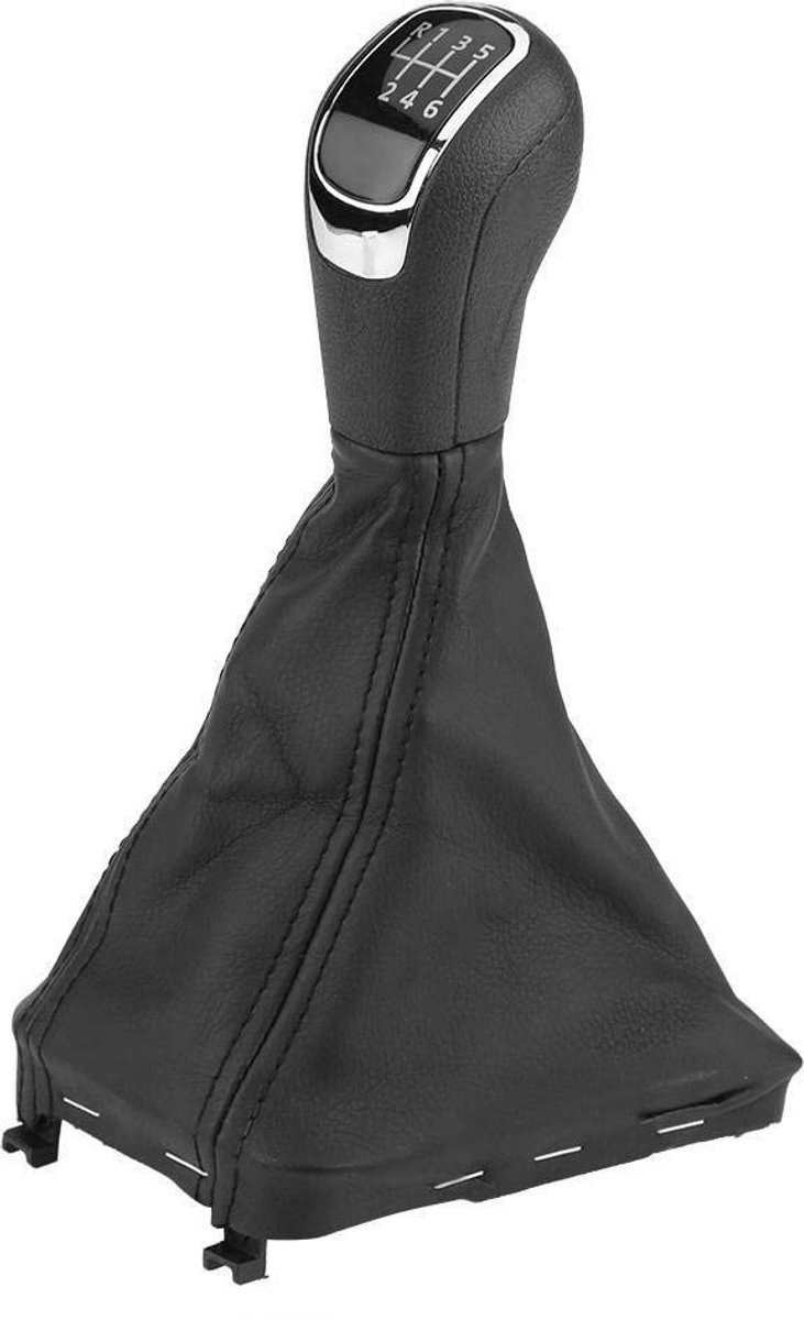 Dailygoody - Versnellingspookknop - PU-leer Gaiter Cover - Zwart - Versnellingspook afdekking - Ergonomisch en duurzaam gebruik - Geschikt voor Skoda