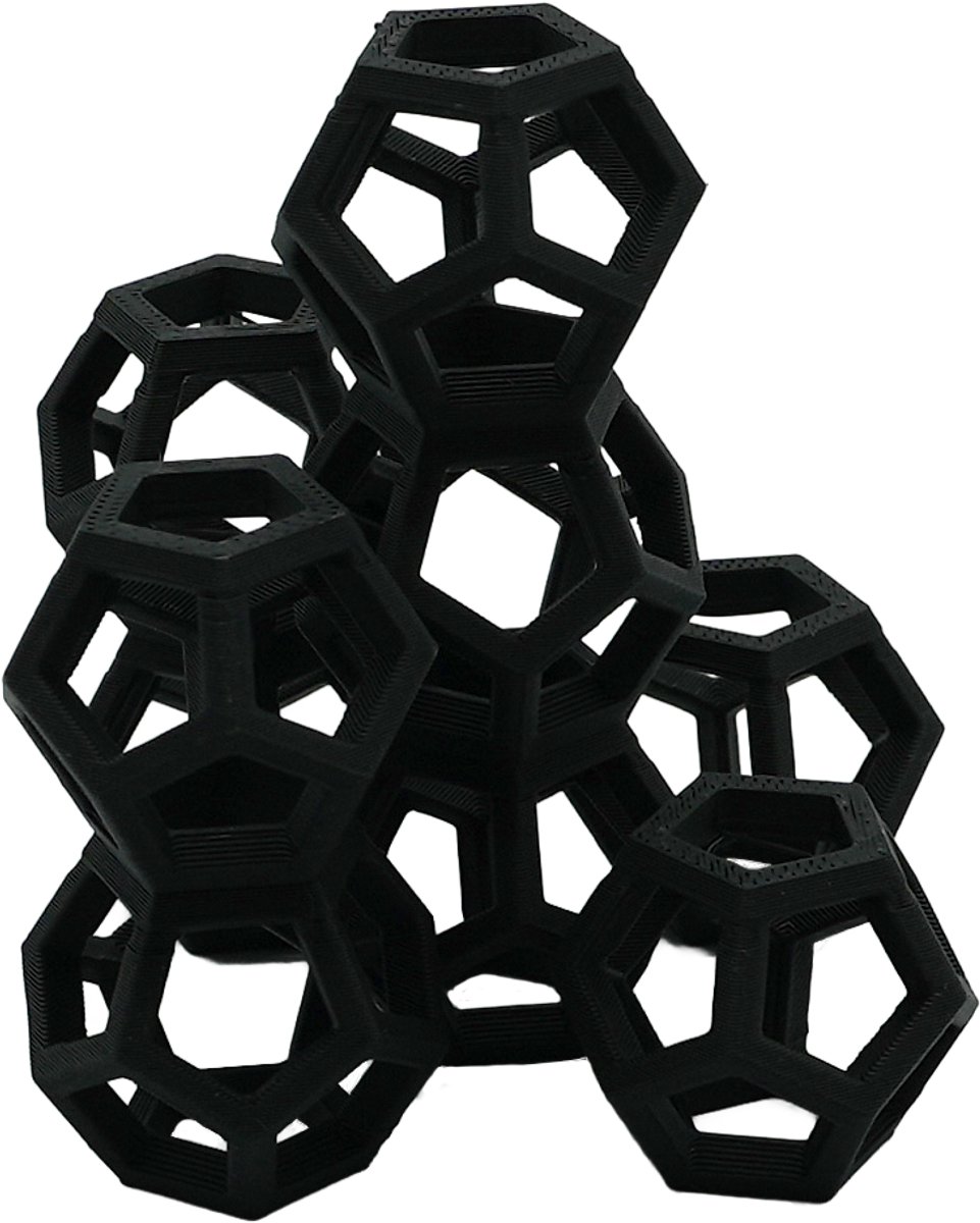 Kluva Garnalen Speeltuin – 3D Geprinte Klimstructuur voor Garnalen – 7cm Zwart