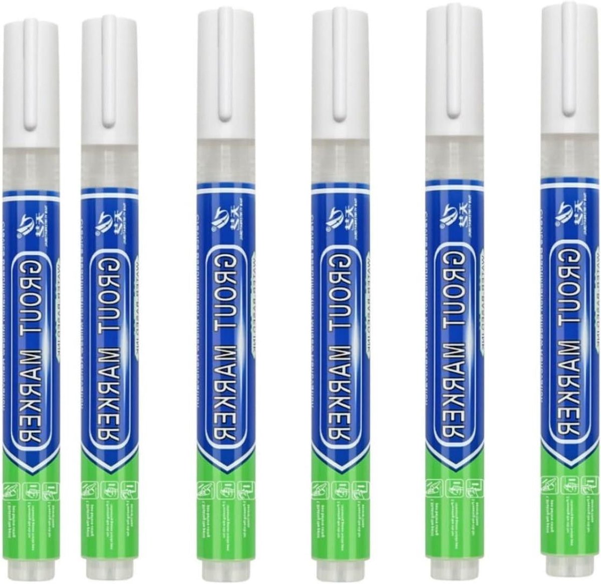 Voegenstift - Tegelstift Voegentape - Voegen Repareren - Waterdichte Formule - 6 stuks - Wit