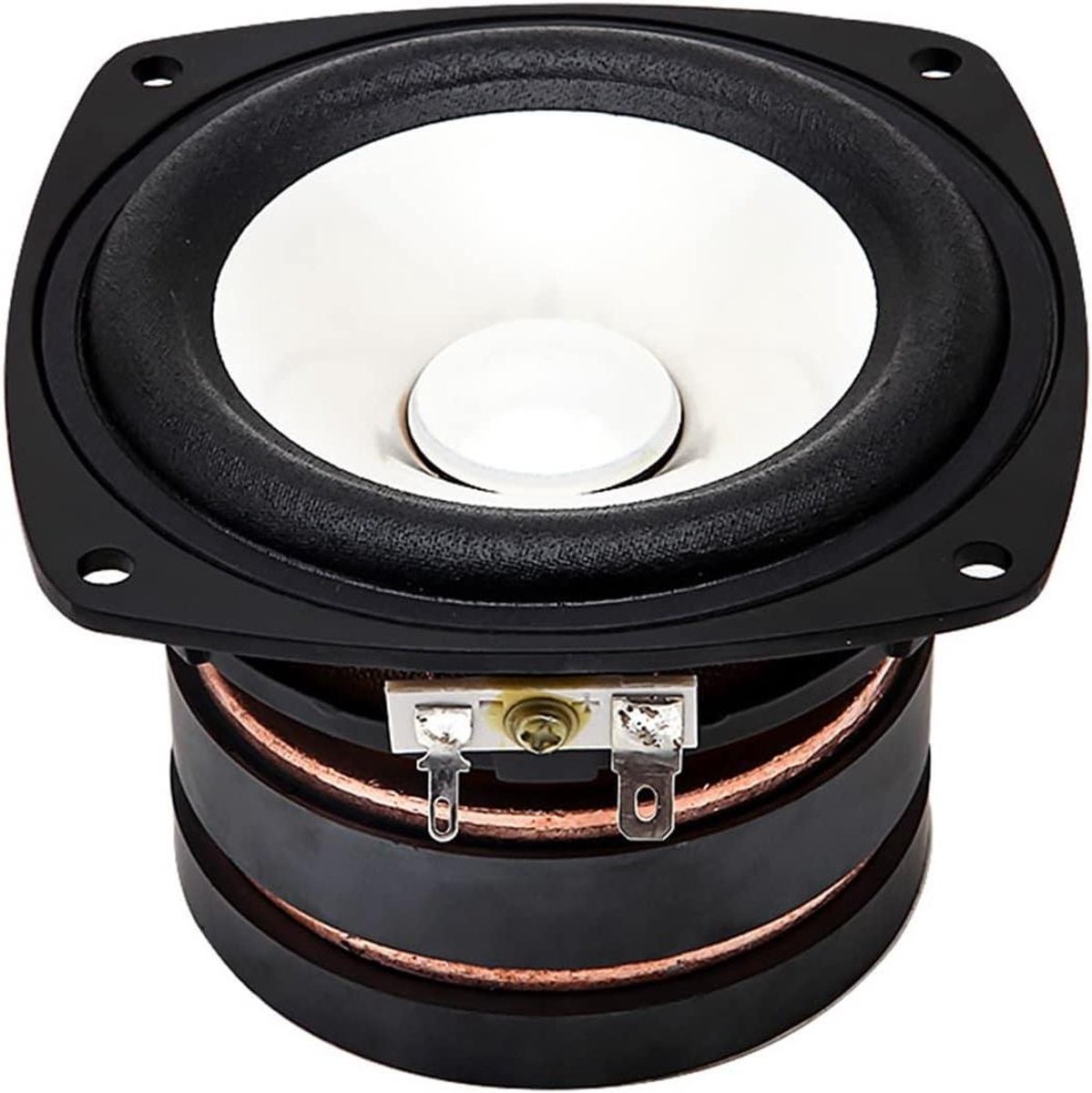 4 Inch Luidspreker - Full Range Speaker - Muziek Luisteren - Kristalhelder Geluid - 4 Ohm 100W - Wit