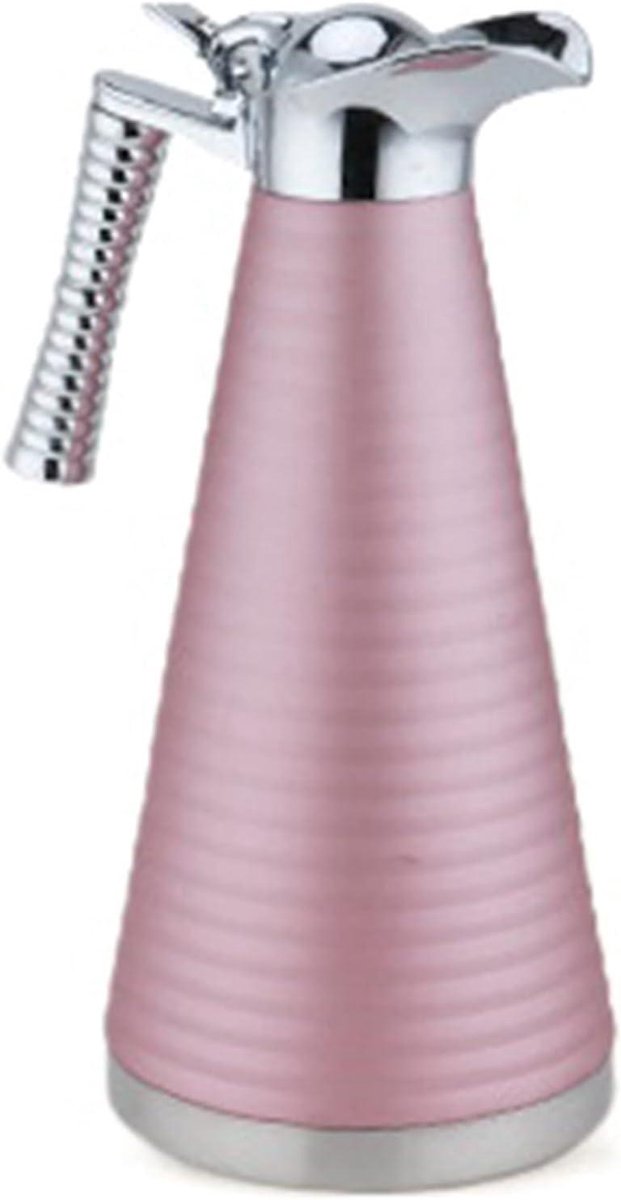 Roestvrijstalen thermoskan - Theepot Koffiekan - Warme Dranken Serveren - Vierlaagse Vacuüm Isolatie - 15 Liter - Diep Roze