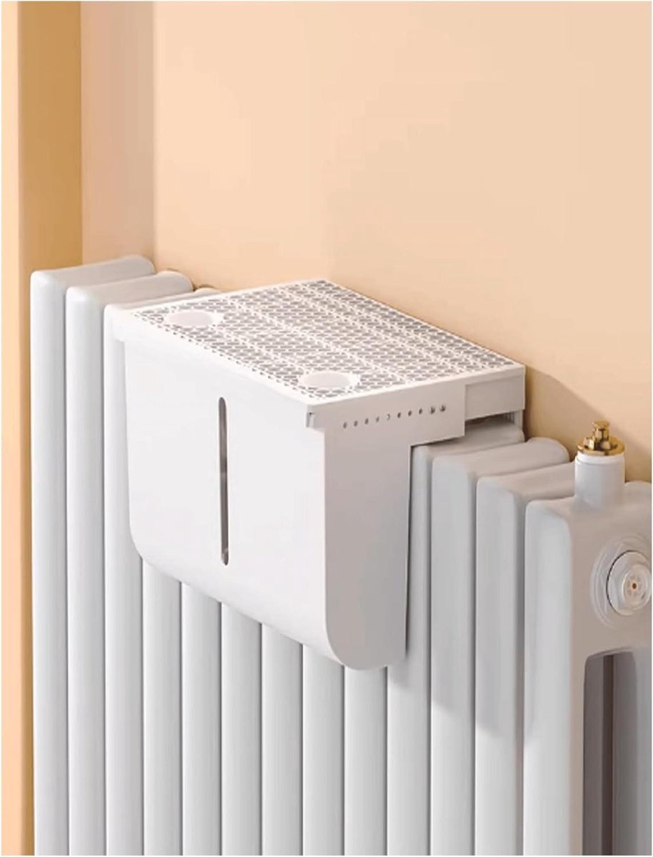 Radiator Luchtbevochtiger - Verwarming Luchtverfrisser - Droge Lucht Bestrijden - Telescopisch Verstelbaar - 2.8L Capaciteit - Wit
