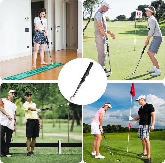Verstelbare Golf Swing Trainer voor Beginners: Golf Oefenhulpmiddel, Indoor Training, Versterking van de Swing en Warming Up Oefeningen — afbeelding 4