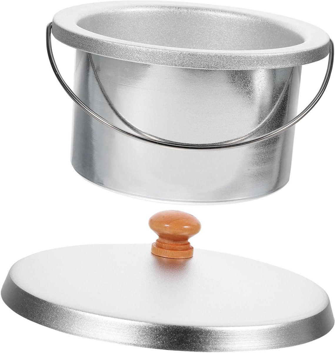 Wax Smelt Pot - Ontharingsaccessoire - Thuis Waxen - Antiaanbak Binnenpot - 600CC Capaciteit - Zilver