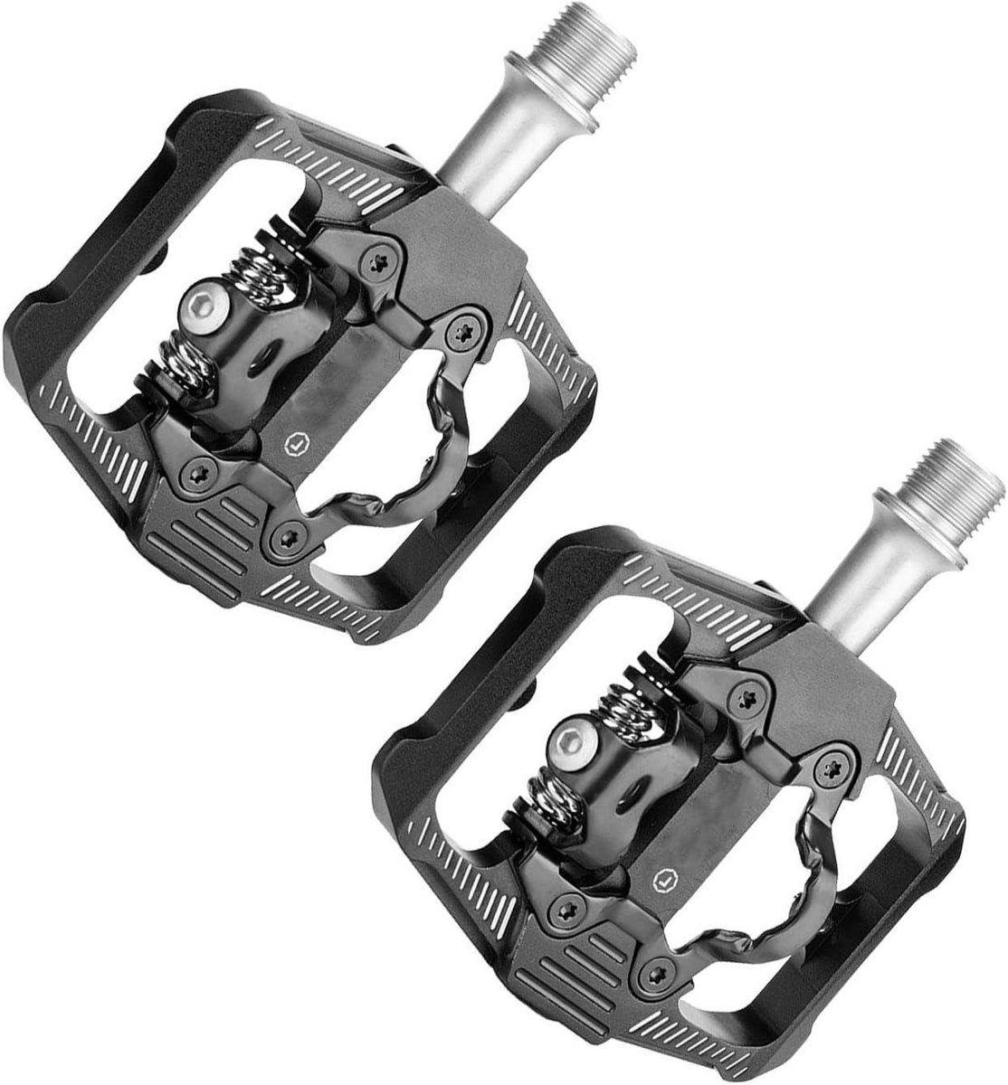 Fietspedalen Aluminiumlegering - Fietsaccessoires Kinderfiets - Fietsen Onderdelen - 3 Kogelgelagerde Lagers - 106 x 92 mm - Zwart
