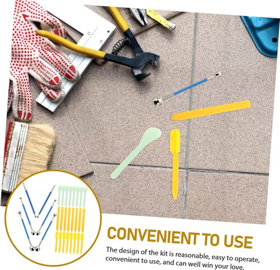 Voegenkit Gereedschap - Tegel afwerking - Kit aanbrengen - Diverse schrapers - 15 cm lengte - Diverse kleuren — afbeelding 3