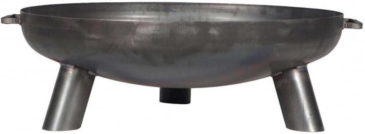 Vuurschaal PAN-37 - Buitenhaard Rond - Gezellige Avonden - Onbehandeld Staal - Ø 60 cm - Zilverkleurig