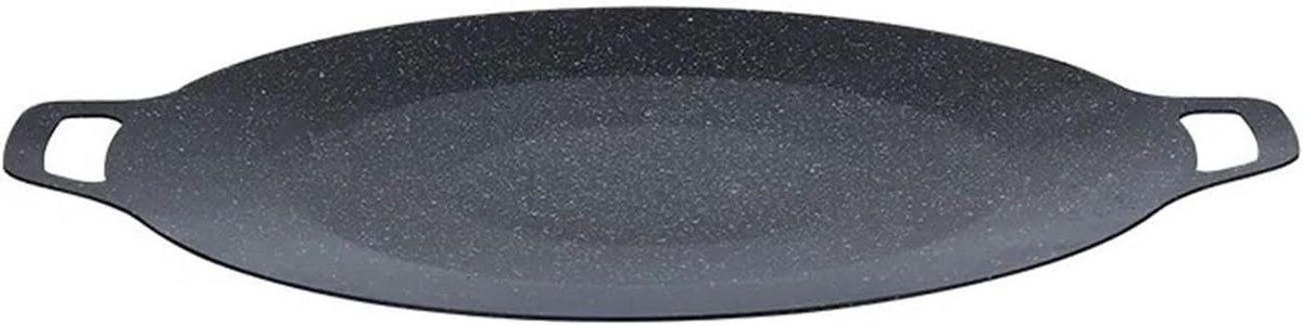 Grillplaat - Bakplaat - Buiten koken - Antiaanbaklaag - 32 cm - Zwart