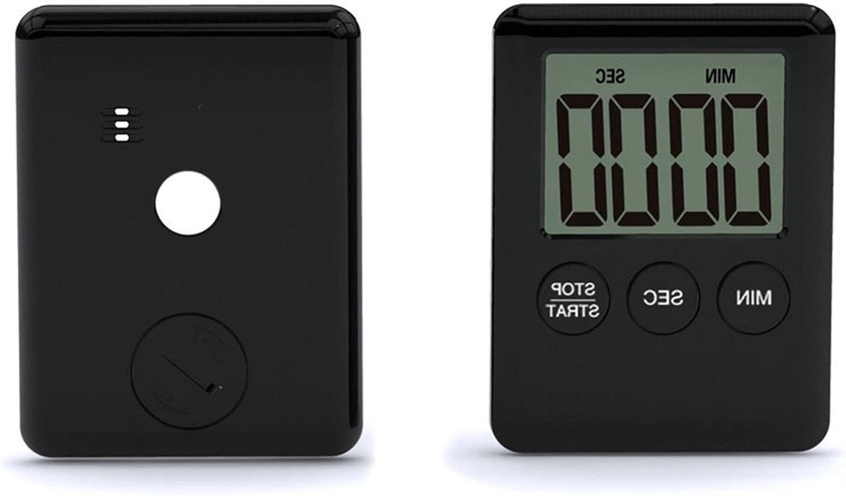 Keuken Timer - Kookwekker Digitaal - Koken en Bakken - LCD Scherm - 1 Stuk - Zwart