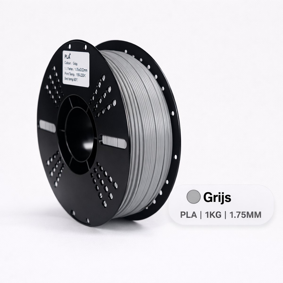 Koppelprint – PLA+ Filament – Grijs – 1.75mm – 1KG