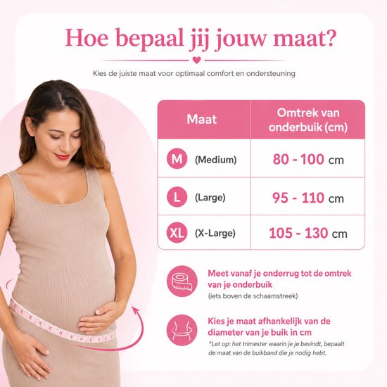 KANGKA Zwangerschapband Maat L – Verstelbare Buikband voor Zwangerschap & Herstel – Ondersteuning voor Rug, Bekken en Buik – Zwart