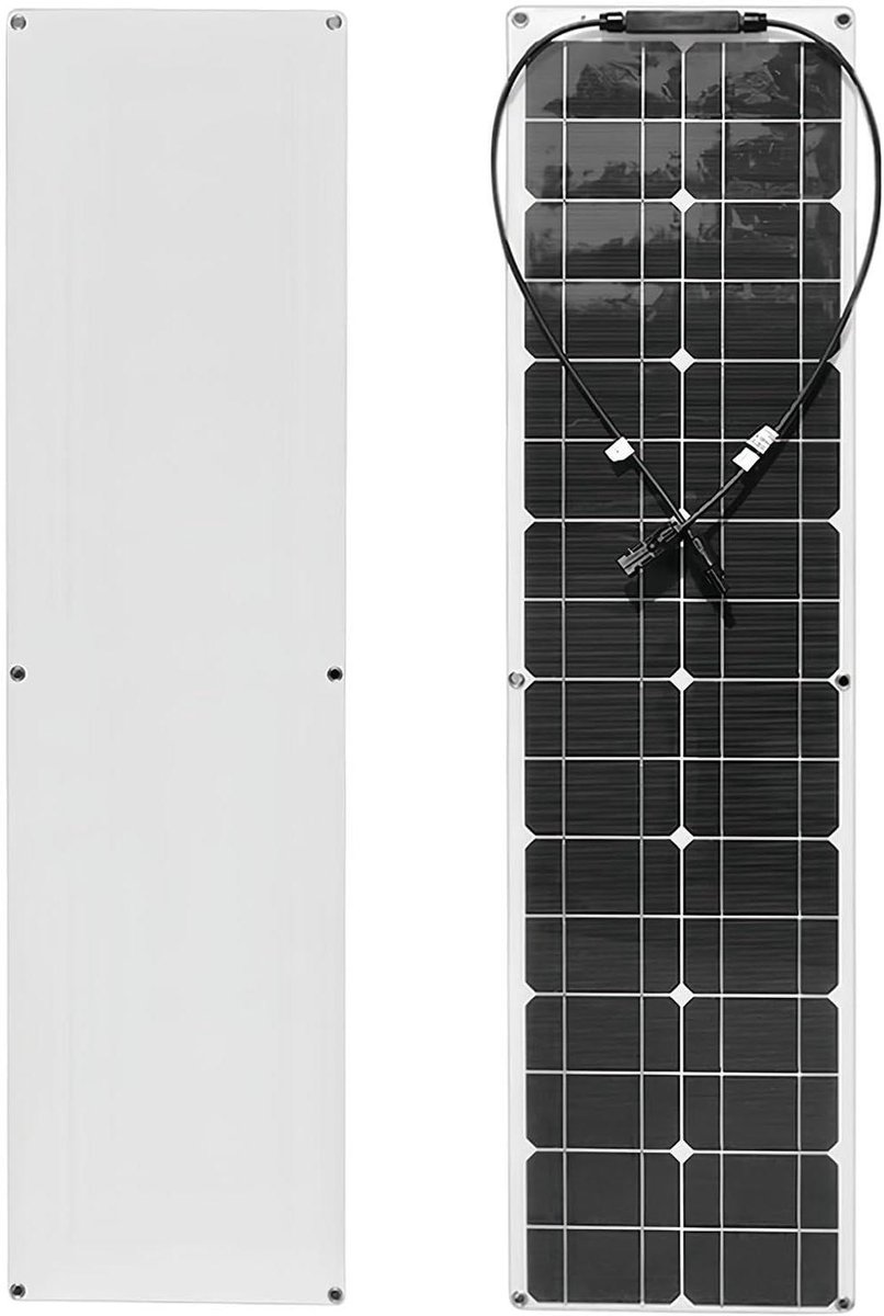 Zonnepaneel Set - Flexibel Paneel - Energie Opwekken - Lichtgewicht Ontwerp - 200W Vermogen - Zwart Wit