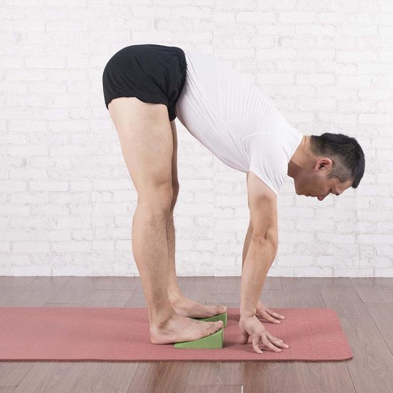 Yoga Wedge Squat Block - Schuine Plank Kniebeschermer - Verbeter Houding - Milieuvriendelijk EVA Materiaal - 15x12x5cm - Groen — afbeelding 3