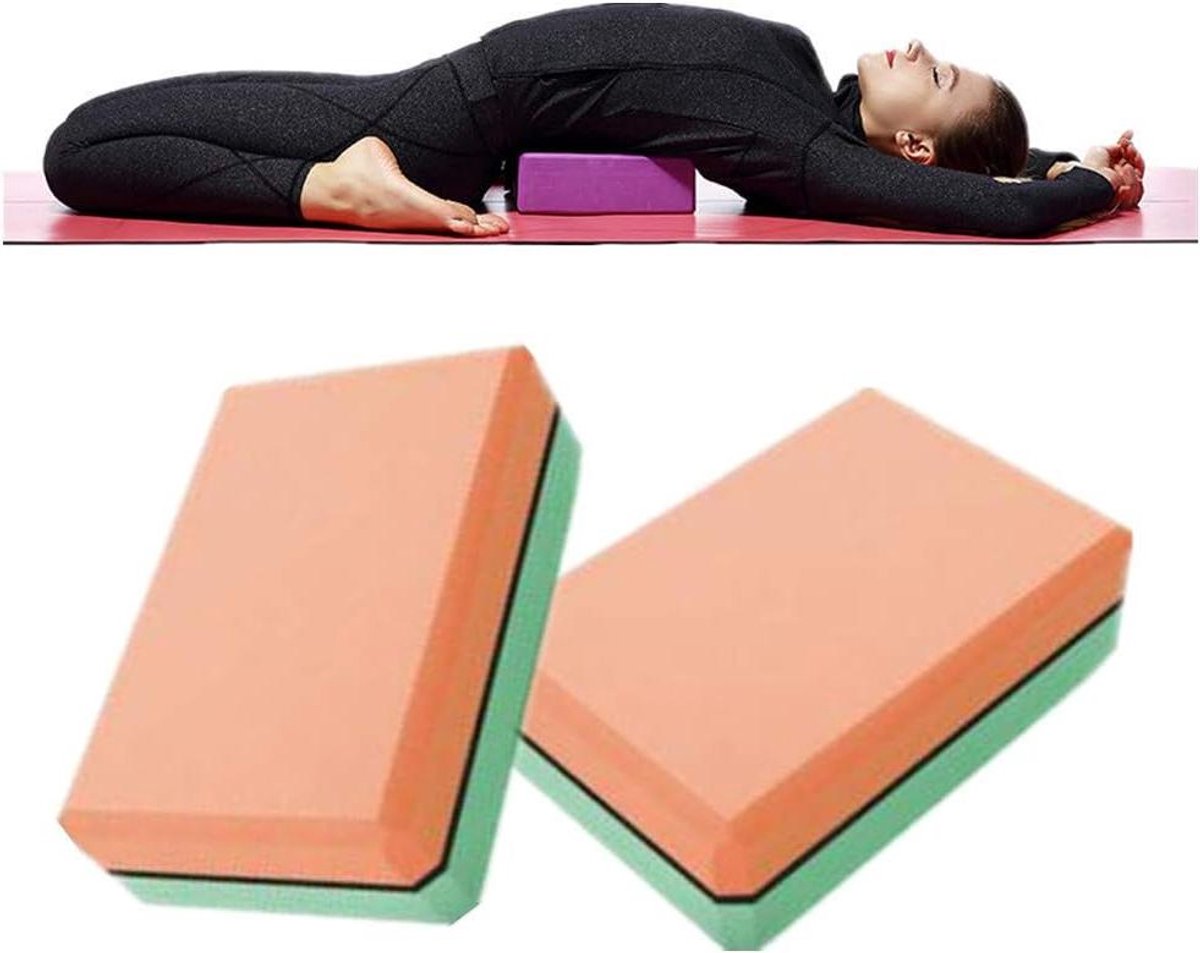 Yoga Blokken - Pilates Ondersteuning - Oefeningen Verbeteren - Hoge Dichtheid Foam - 22.8 x 15.2 x 7.2 cm