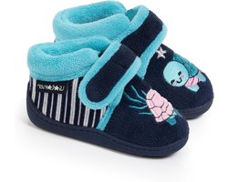 Babyslofjes Meisjes - Peuterschoentjes - Comfortabel Lopen - Goede Voetondersteuning - Machine Wasbaar - Marineblauw