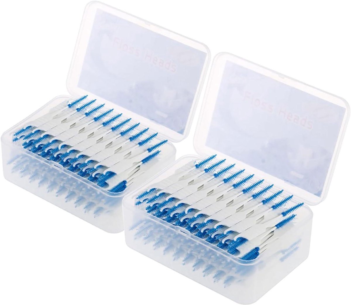 Interdentale Ragers - Tandenstokers Siliconen - Mondhygiëne Verbeteren - Dubbelzijdig Ontwerp - 200 Stuks - Blauw Groen