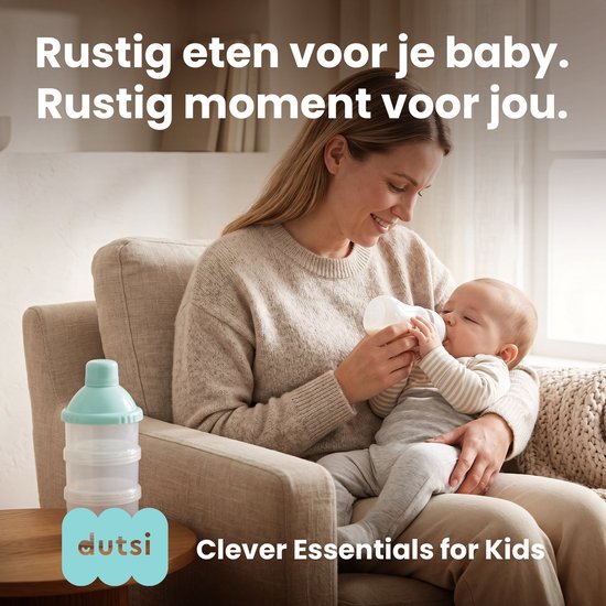 Dutsi - Melkpoeder Bewaarbakjes - 2 Stuks - Melkpoeder Toren met Schenktuit - BPA-vrij - Melkpoeder Doseerdoosjes - Stapelbaar van Dutsi — afbeelding 4