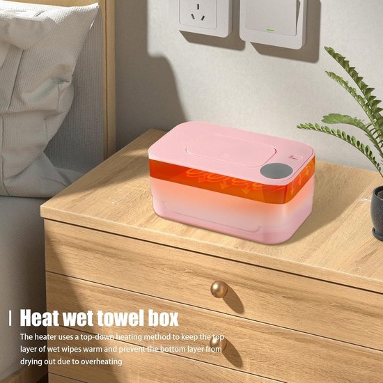 Babydoekjes Verwarmer - Dispenser Warmer - Baby Verzorging - Constante Temperatuur - Grote Capaciteit - Wit — afbeelding 3