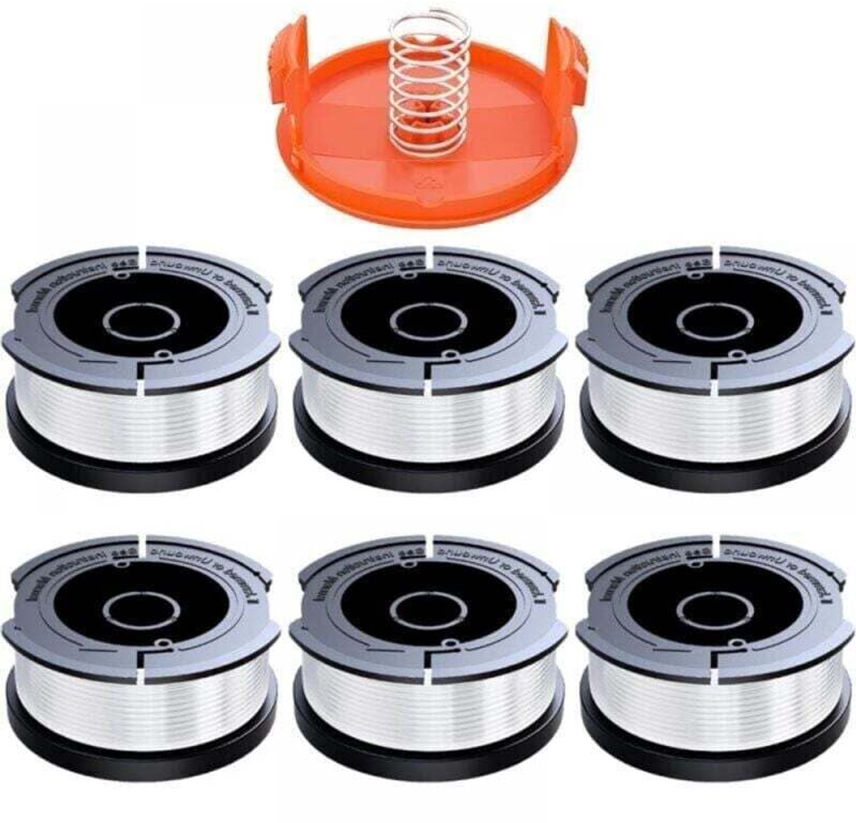 Deze set maaidraadspoelen is geschikt geschikt voor Black & Decker XU-grasmaaiers, heeft een diageschikt voorer van 1,65 mm en bevat 9 geschikt voorer maaidraad. De set bevat ook een reserve spoelkap en een reserveveer.