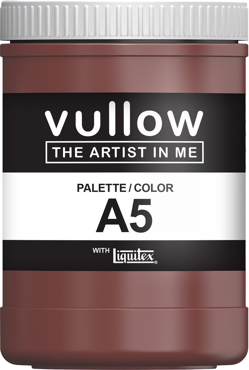 Vullow® Acrylverf A5 Bordeauxrood – Mat – 1 Liter – Voor Canvas, Hout en Papier