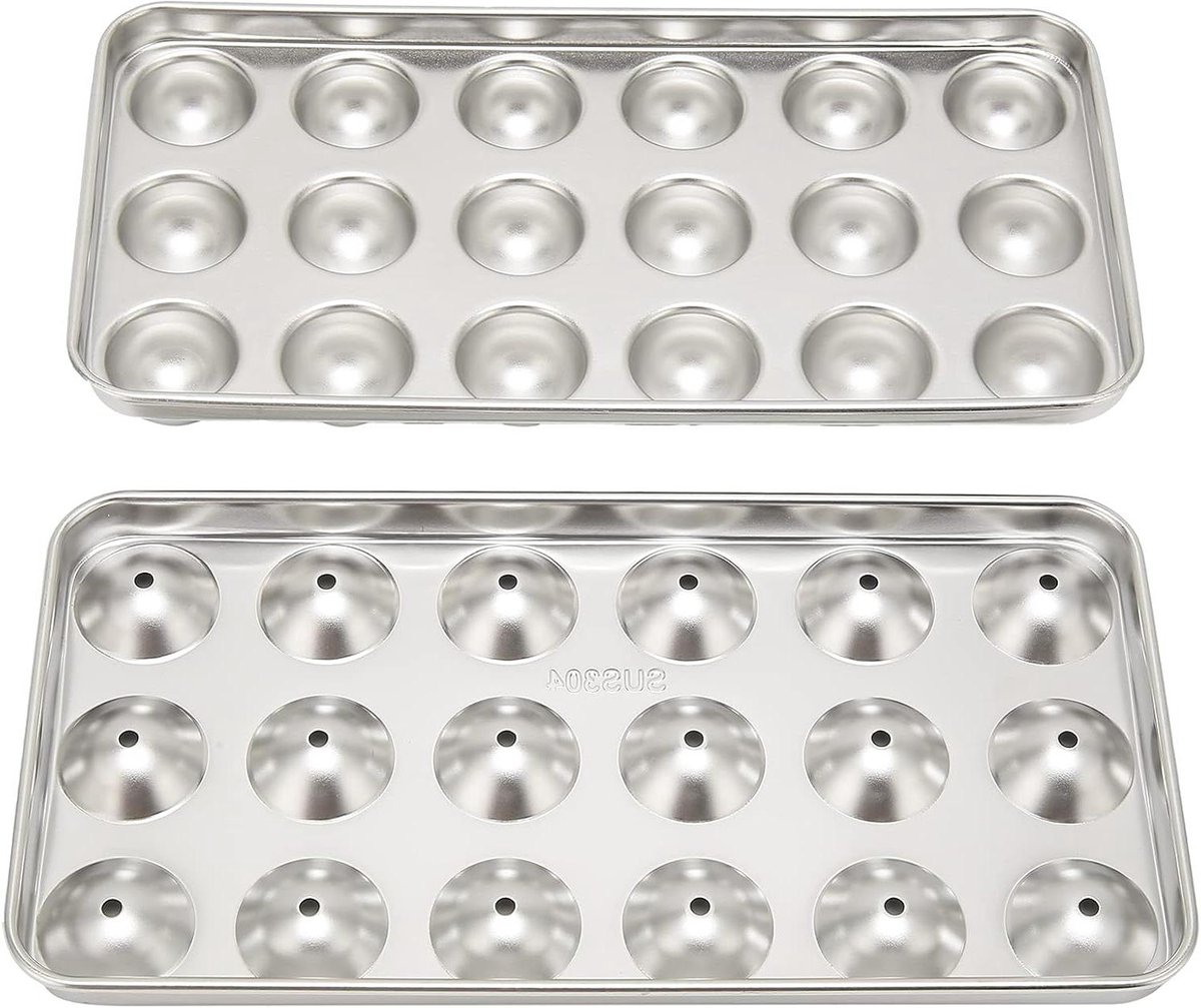 Ijsbakvorm - Koelbal - Dranken Koelen - Verdunnen Niet - 22x11x3 cm - Zilver