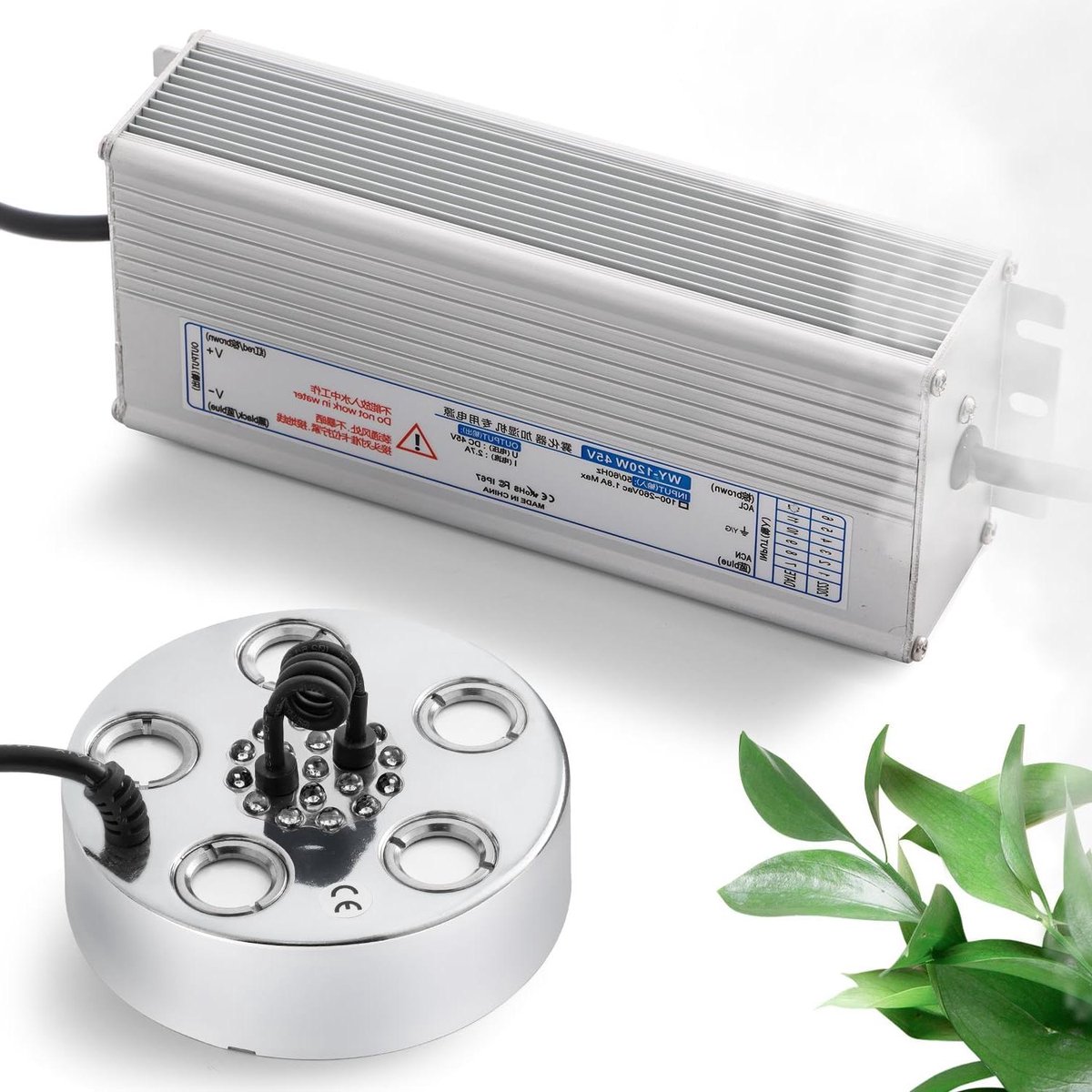 Mist Maker - Nevel Generator - Sfeerverlichting Tuin - Vijfkoppige Vernevelaar - 2000ml/h - Zilver