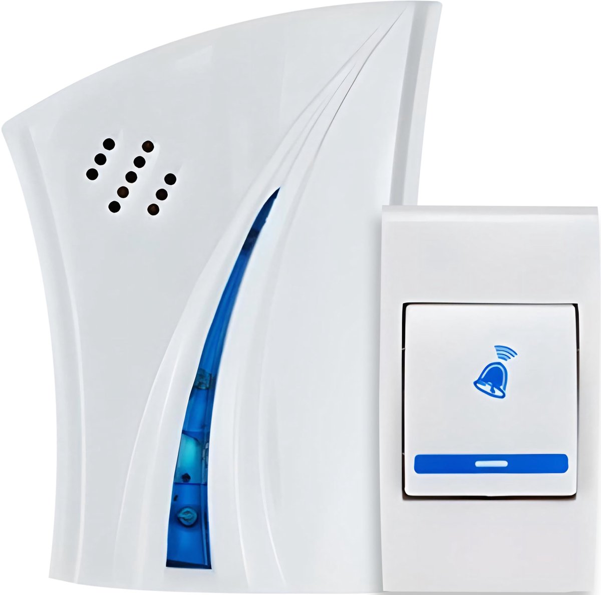 Retoo Draadloze Deurbel Set - Waterdicht, 100m Bereik, 32 Melodieën, Batterij Voedend