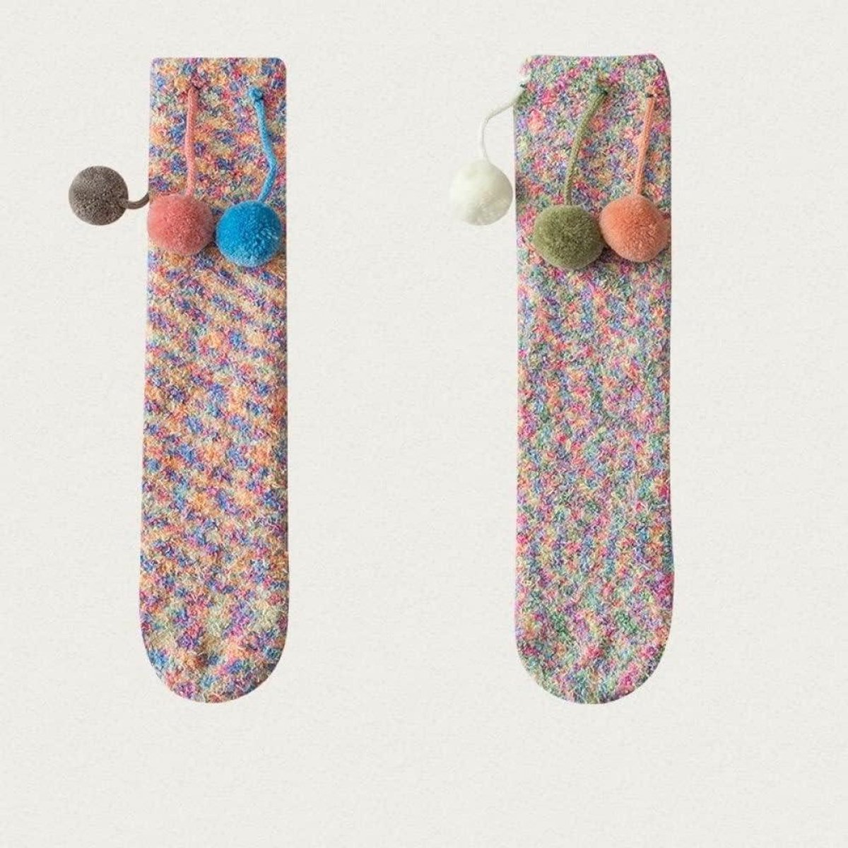 Dames Sokken - Huissokken Fleece - Warmte Thuis - Extra Zacht - 2 Paar - Multicolor