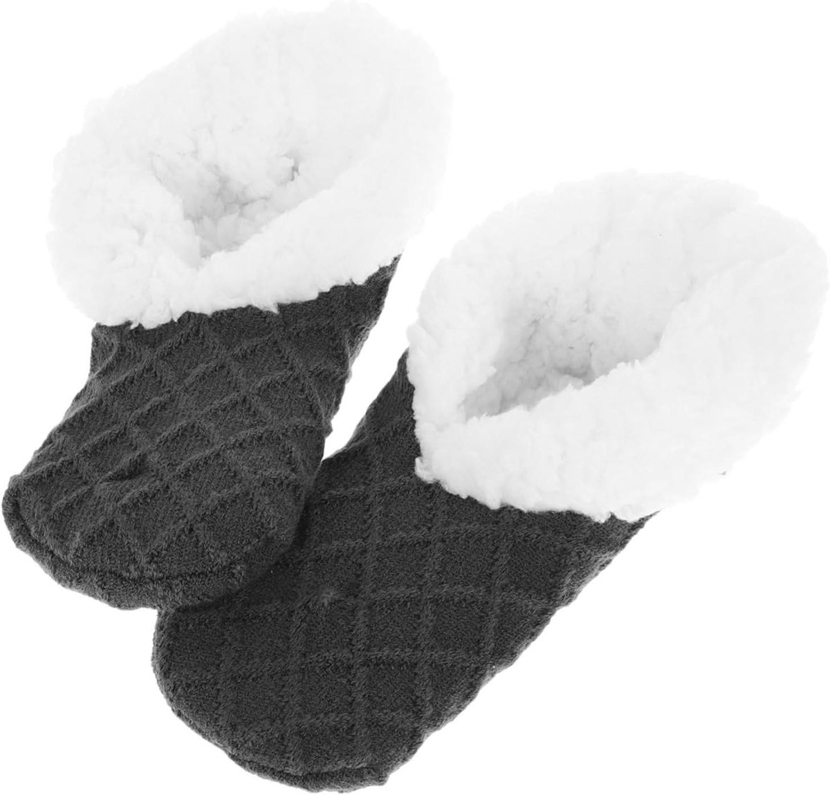 Warme Sokken - Huissokken Fleece - Binnen Comfort - Antislip Zool - One Size - Grijs