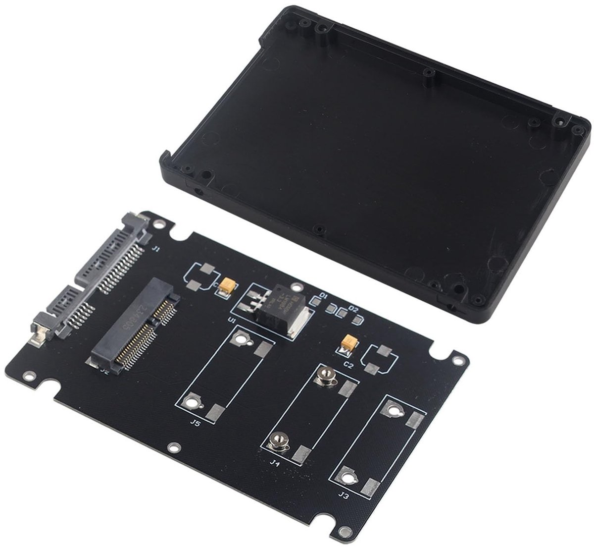 SPHProducts - mSATA naar SATA III Converter - Adapter voor Laptop en Desktop - 7mm Behuizing - Snelle Gegevensoverdracht - Betrouwbare Verbinding - Ges...
